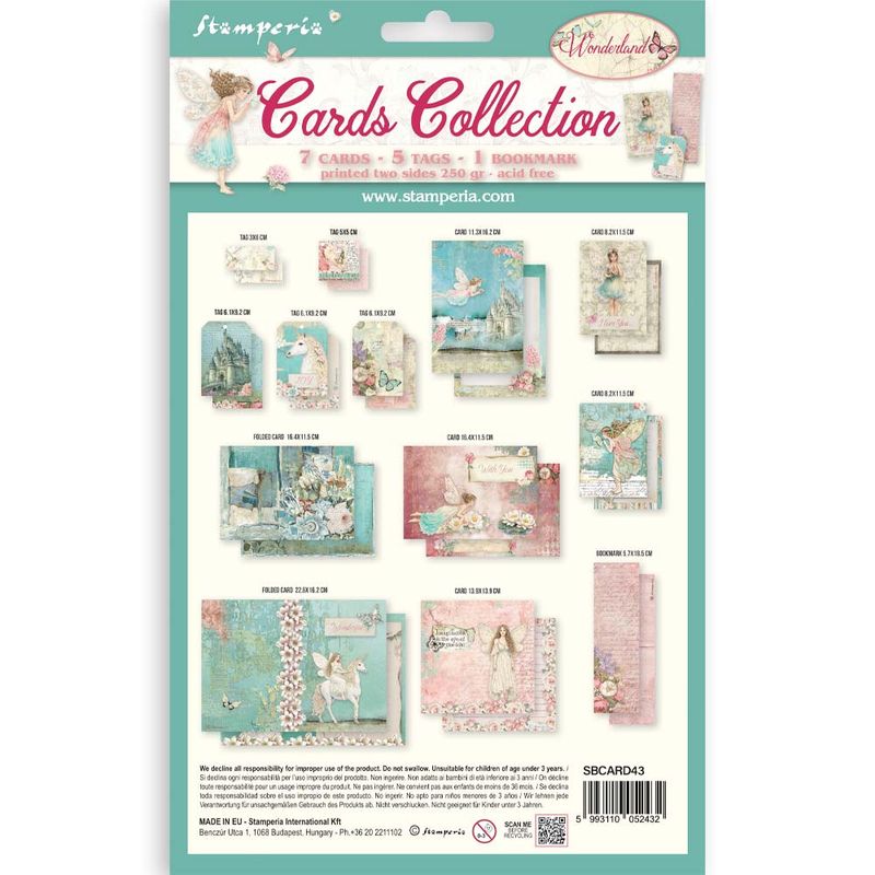 Wonderland Cards Collection - Stamperia
