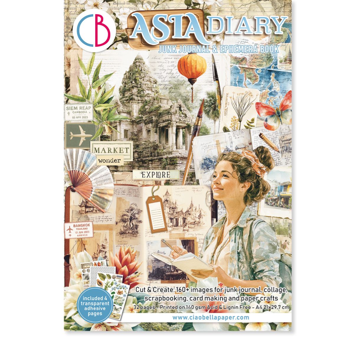 Asia Diary Junk Journal &amp; Ephemera - Ciao Bella