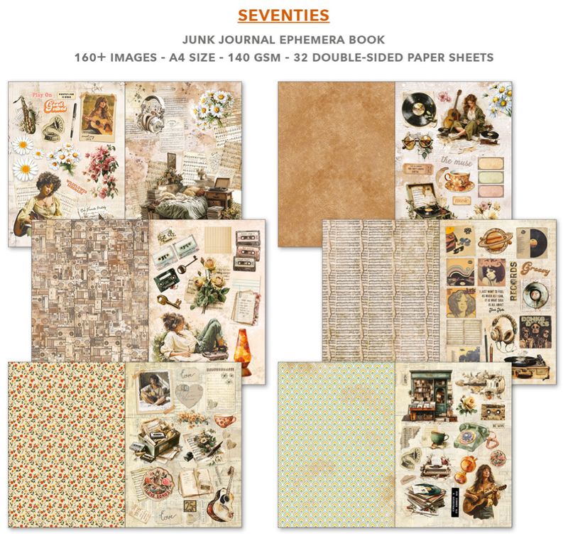 Seventies Junk Journal &amp; Ephemera - Ciao Bella