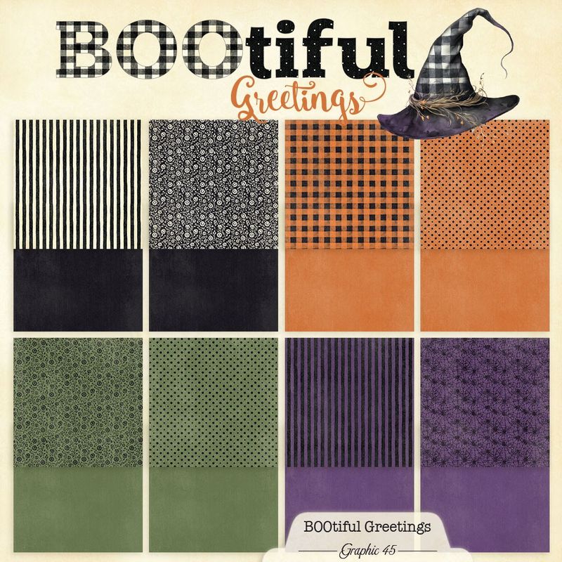 BOOtiful Greetings - Graphic 45 12x12 Patterns and Solids