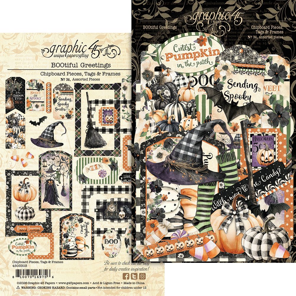 BOOtiful Greetings - Graphic 45 Tags and Frames