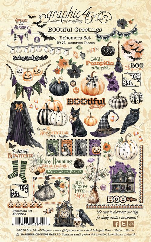 BOOtiful Greetings - Graphic 45 Ephemera