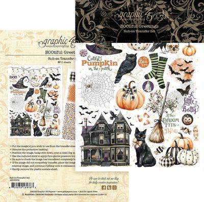 BOOtiful Greetings - Graphic 45 Rub-On Transfers