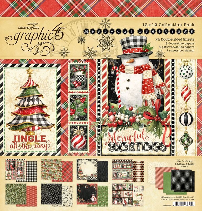 Merry-ful Greetings 12x12 - Graphic 45 Collections