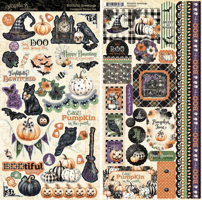 BOOtiful Greetings Sticker Set - Graphic 45