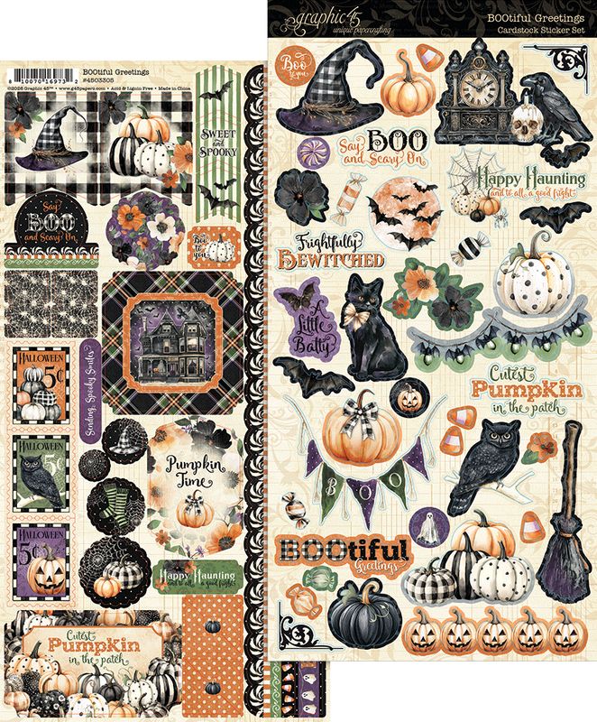 BOOtiful Greetings Sticker Set - Graphic 45