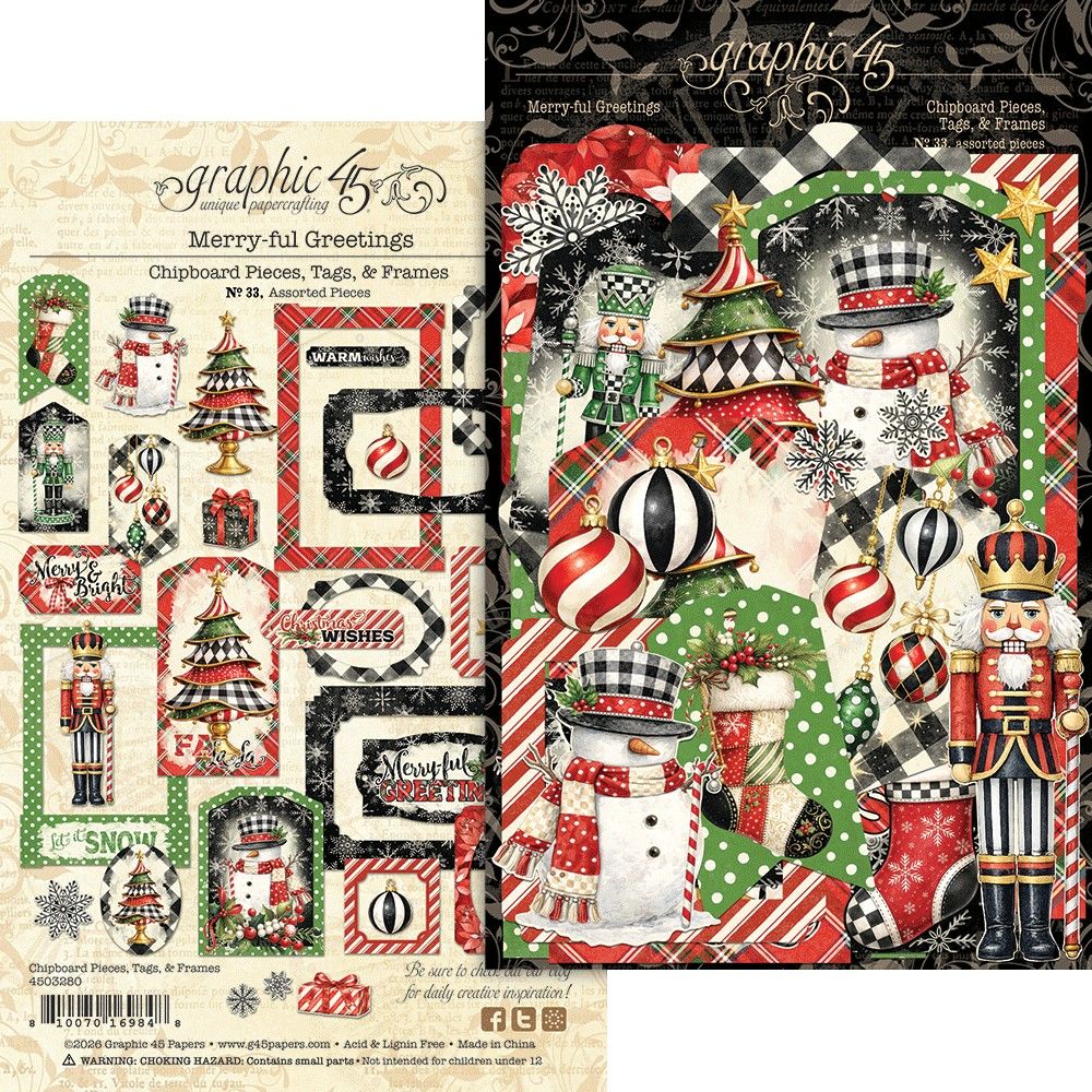 Merry-ful Greetings - Graphic 45 Tags and Frames