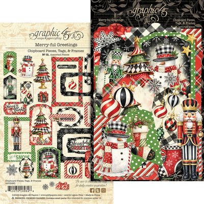 Merry-ful Greetings - Graphic 45 Tags and Frames