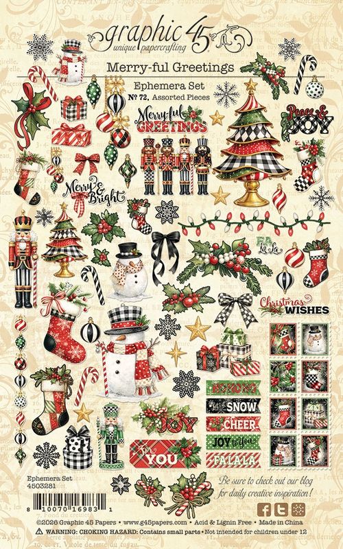 Merry-ful Greetings - Graphic 45 Ephemera