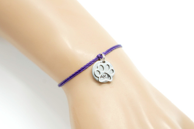 Animal Kindness Paw Print and AKF Token Bangle Bracelets (2 Charms)