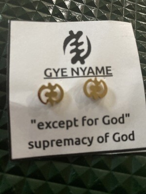 Gye Nyame Adinkra Stud Earrings