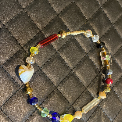 Chunky Heart Anklet 10 3/4 Inches
