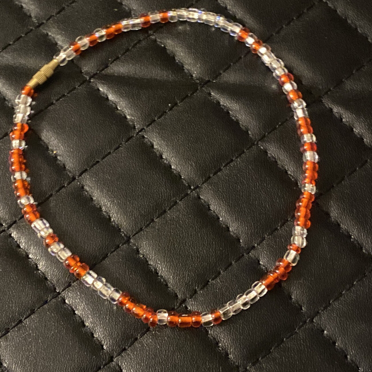 Red And Clear Anklet 11 1/4