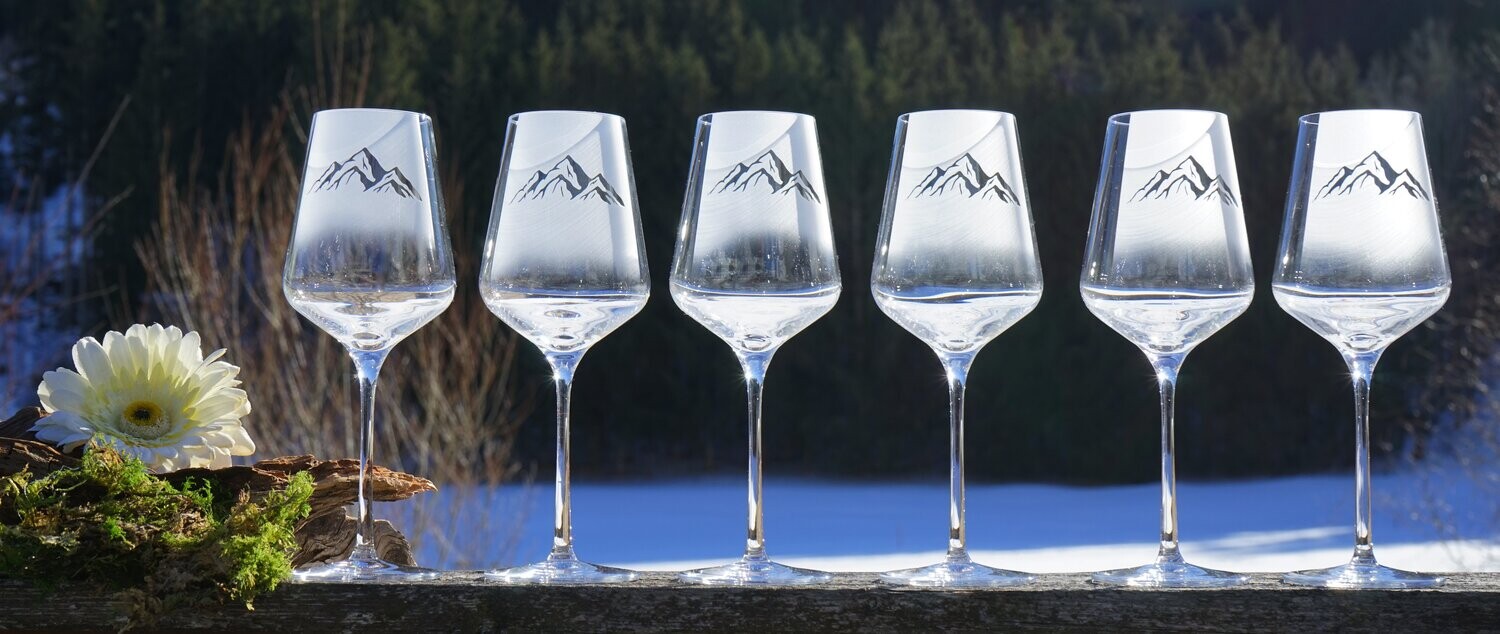Weinglas-Set-Berg