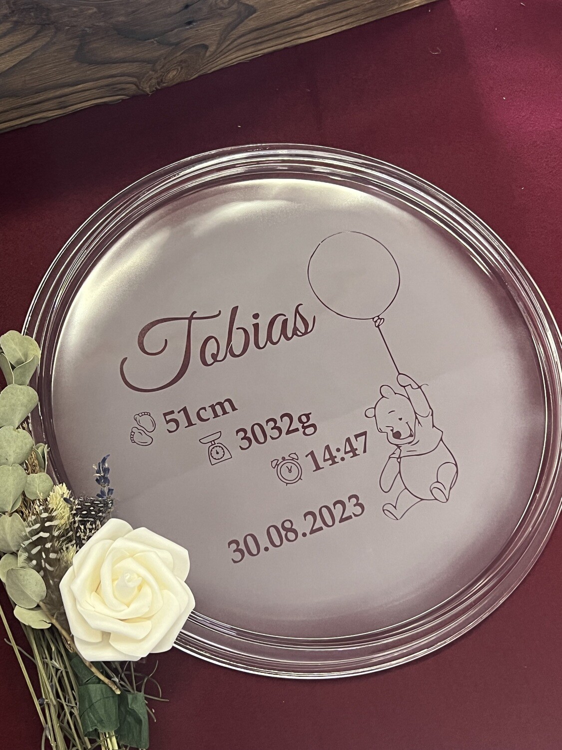 Kuchenteller zur Geburt