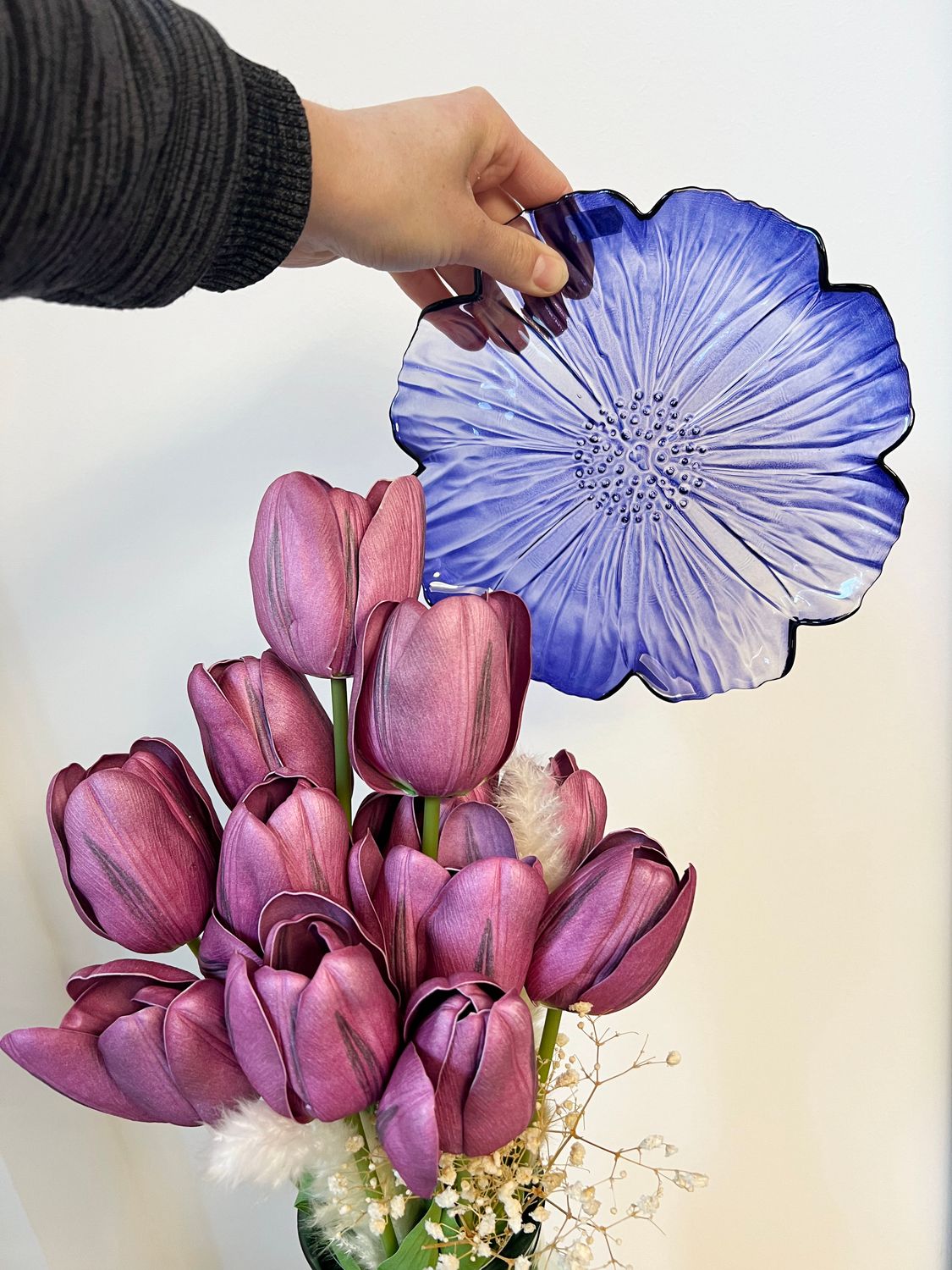 Glasblumen Teller klein