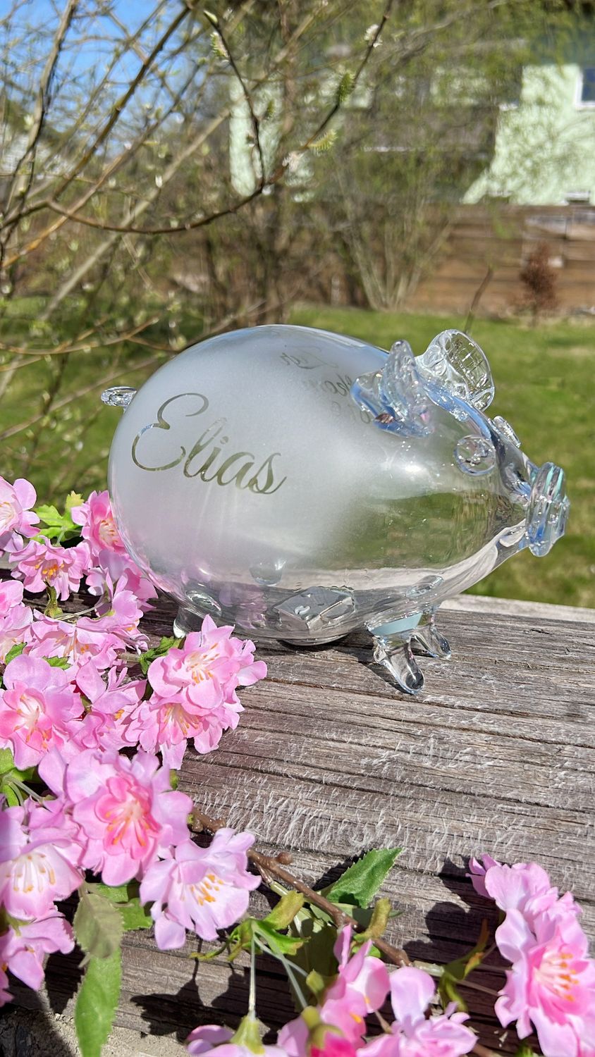 gläsernes Sparschwein