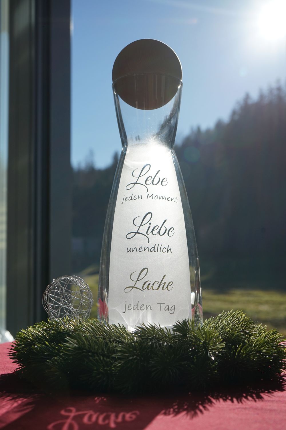 Karaffe Lebe-Liebe-Lache