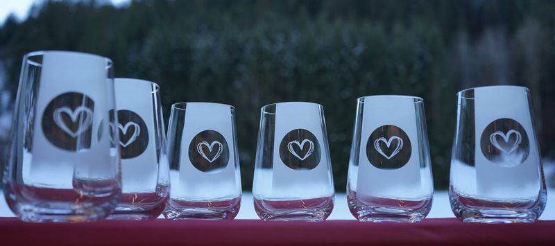 Wassergläser-Set Herz