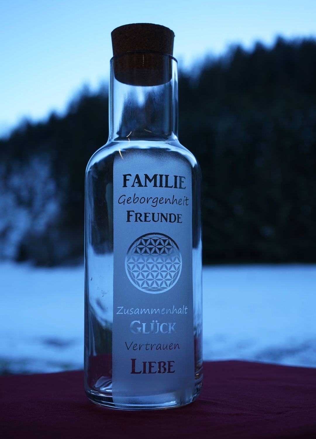 Karaffe Familie ,,Lebensblume,,