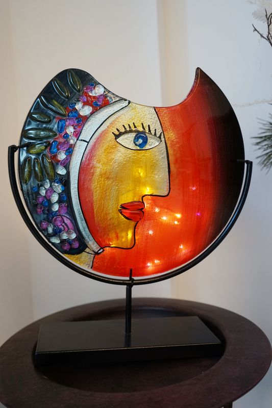 Glasart Gesicht abstrakt