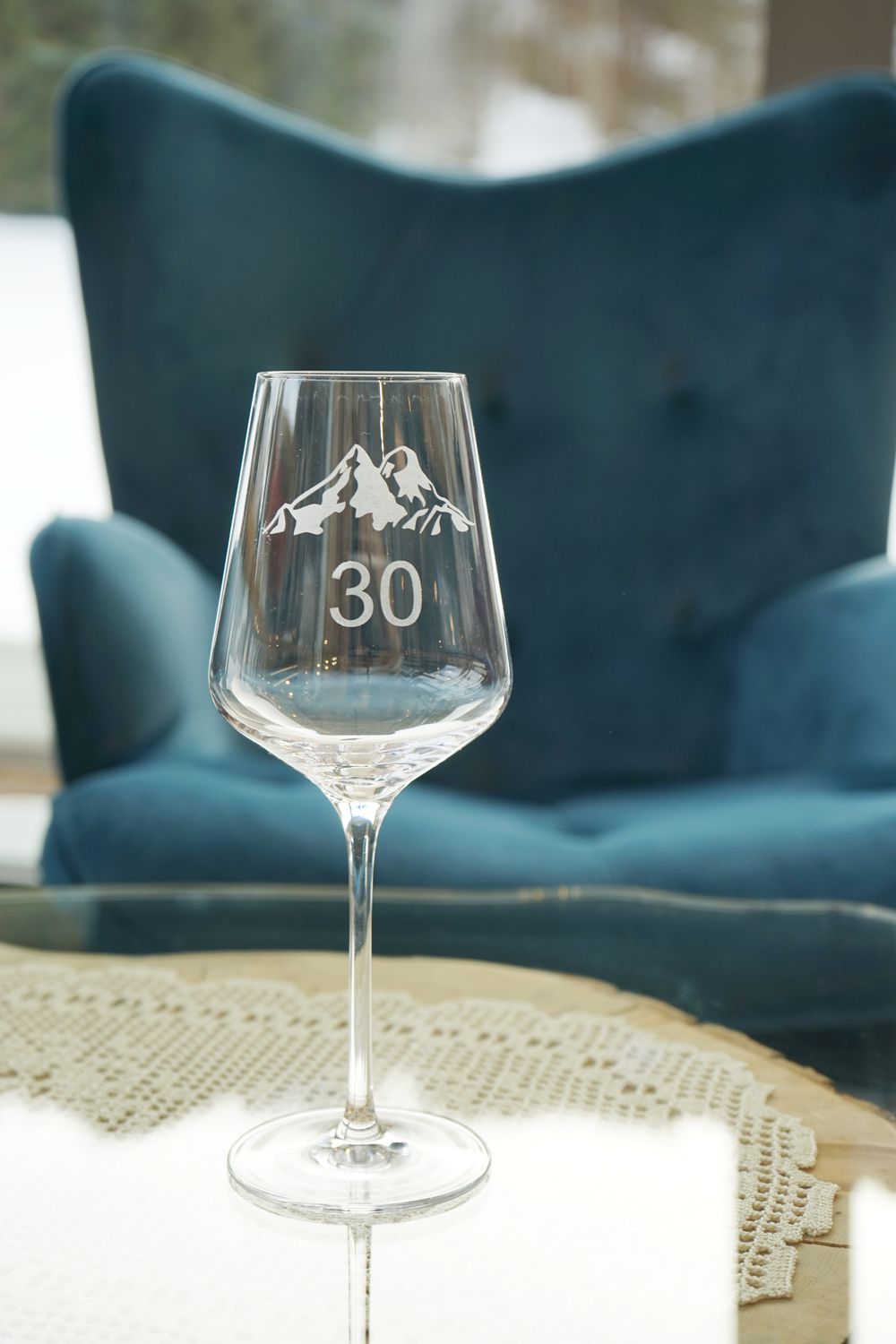 Weinglas zum Jubiläum 30