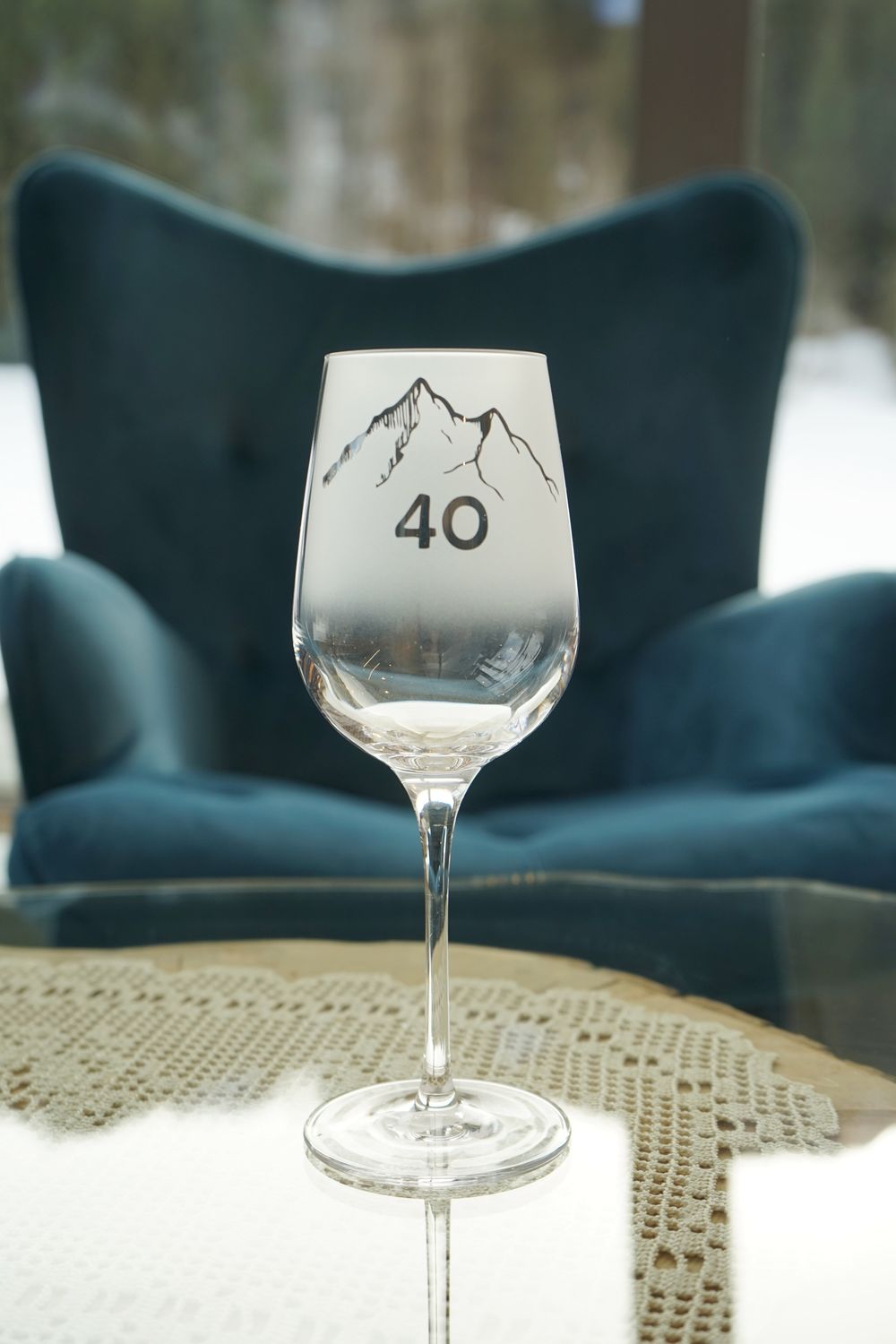 Weinglas zum Jubiläum 40