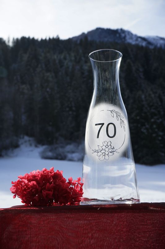 Karaffe 70.Jubiläum