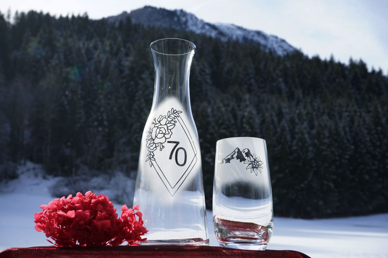 Karaffe 70.Jubiläum