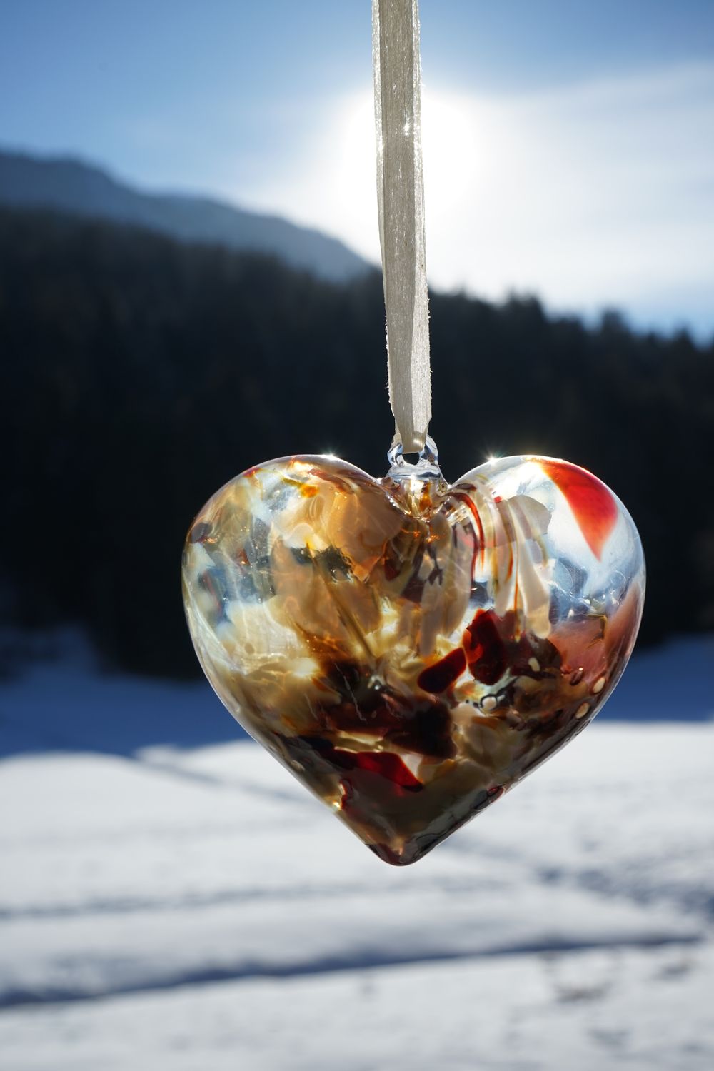 Glas-Herz zum Aufhängen