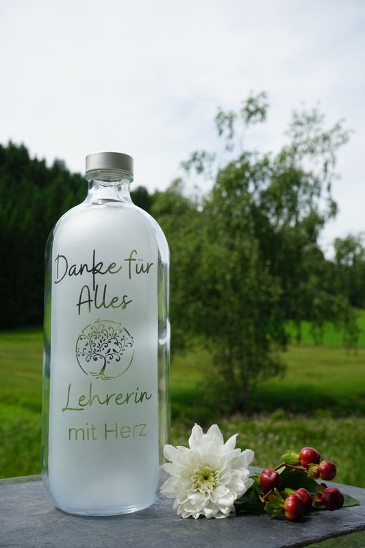 Trinkflasche Lehrerin mit Herz