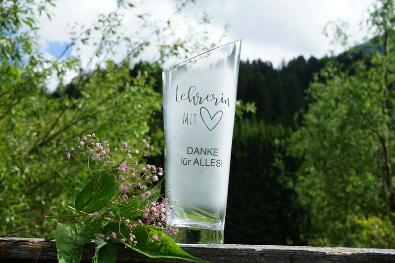 Vase ,,Lehrerin mit Herz,,