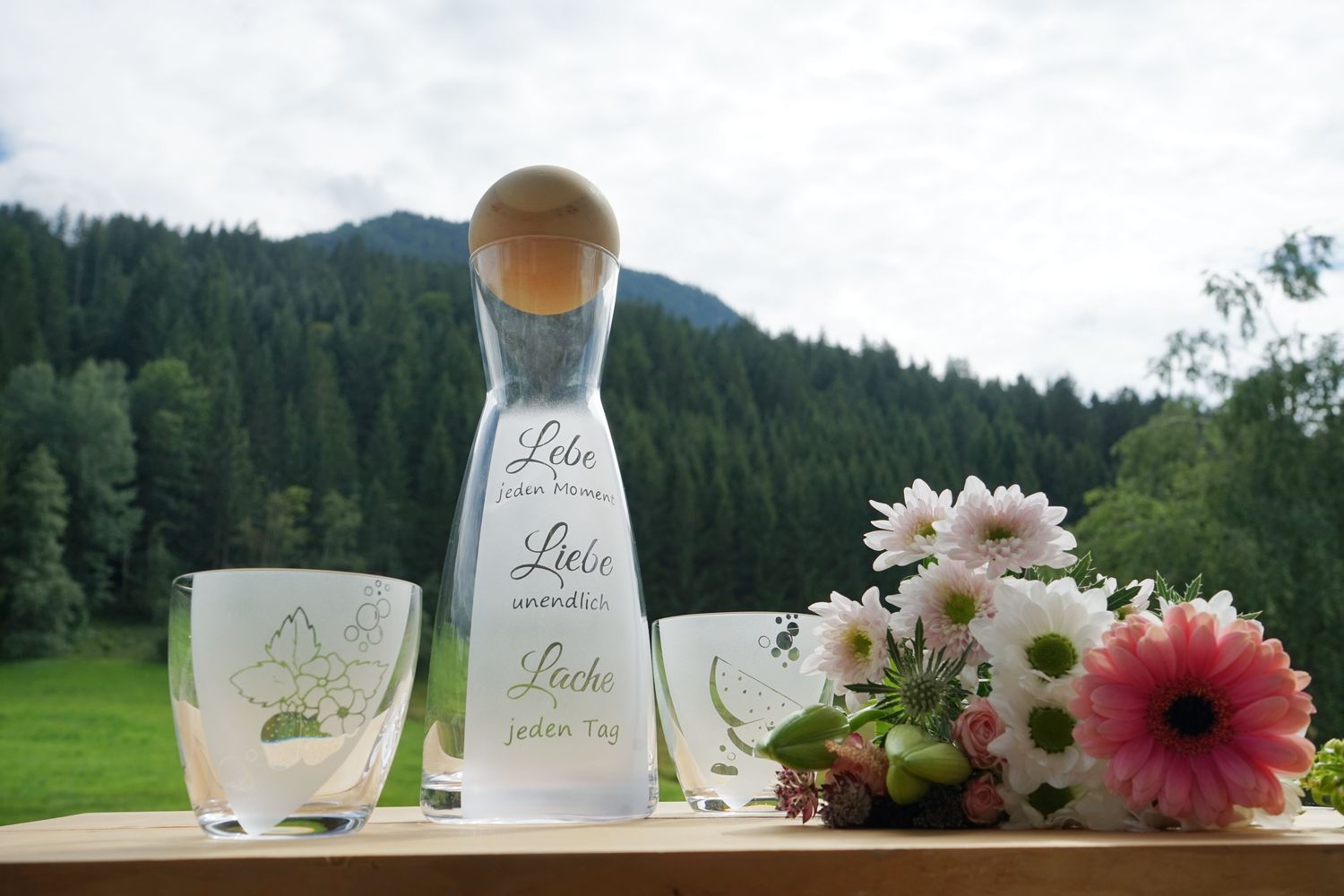 Wasserset-Erfrischung mit Stil