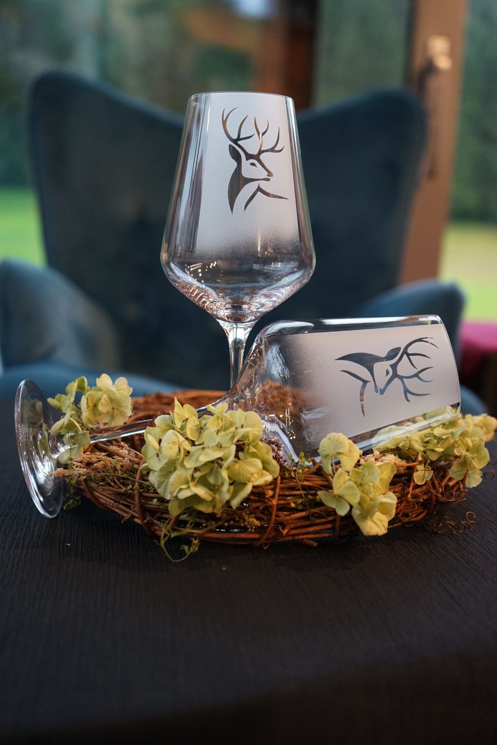 Weingläser-Set Hirsch