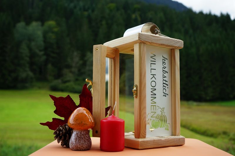 Laterne klein ,,herbstlich Willkommen,,