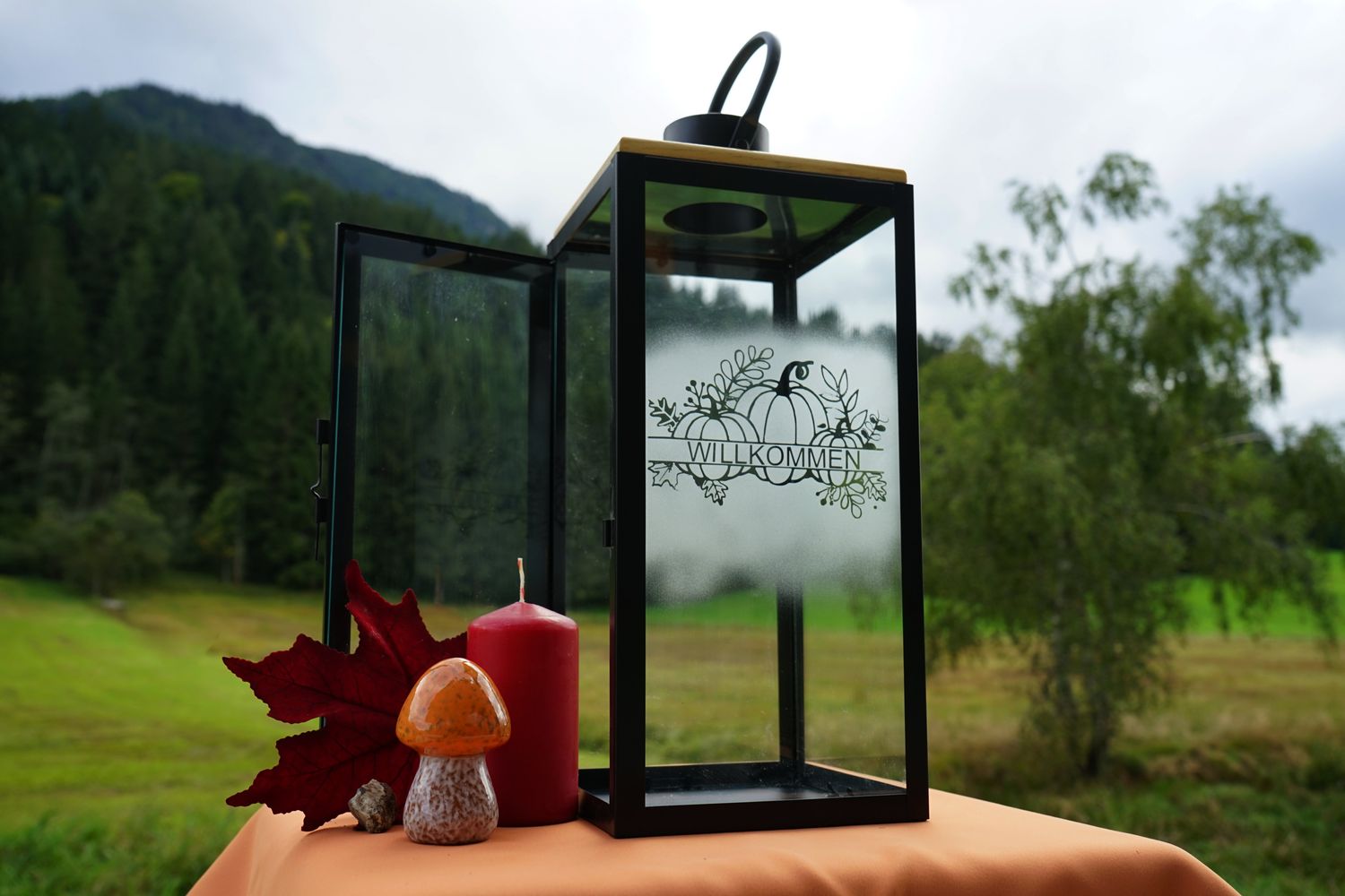 Laterne ,,Willkommen,,