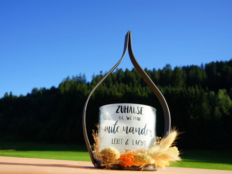 kleines Windlicht ,,Zuhause,,