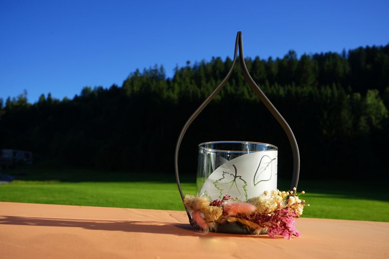 kleines Windlicht ,,Blätter,,