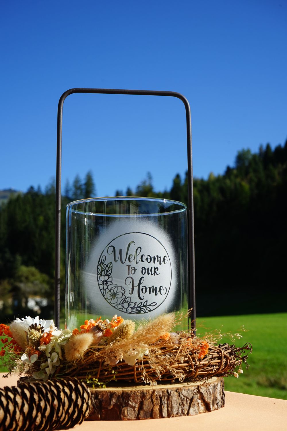 Windlicht groß ,,Welcome,,