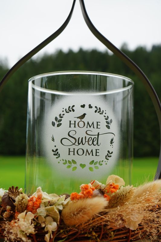 Windlicht groß ,,Home Sweet Home,,