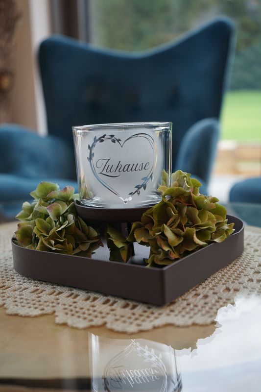 kleines Windlicht ,,Zuhause,,