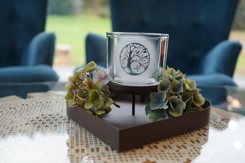 kleines Windlicht ,,Lebensbaum,,