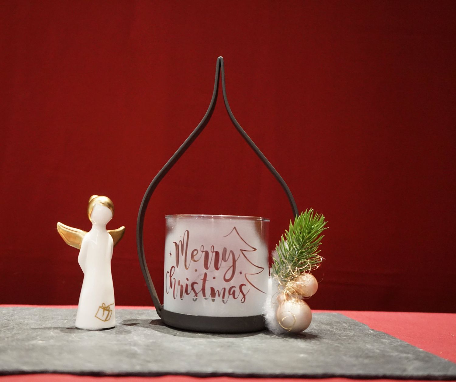 Teelichthalter klein ,,Merry Christmas,,