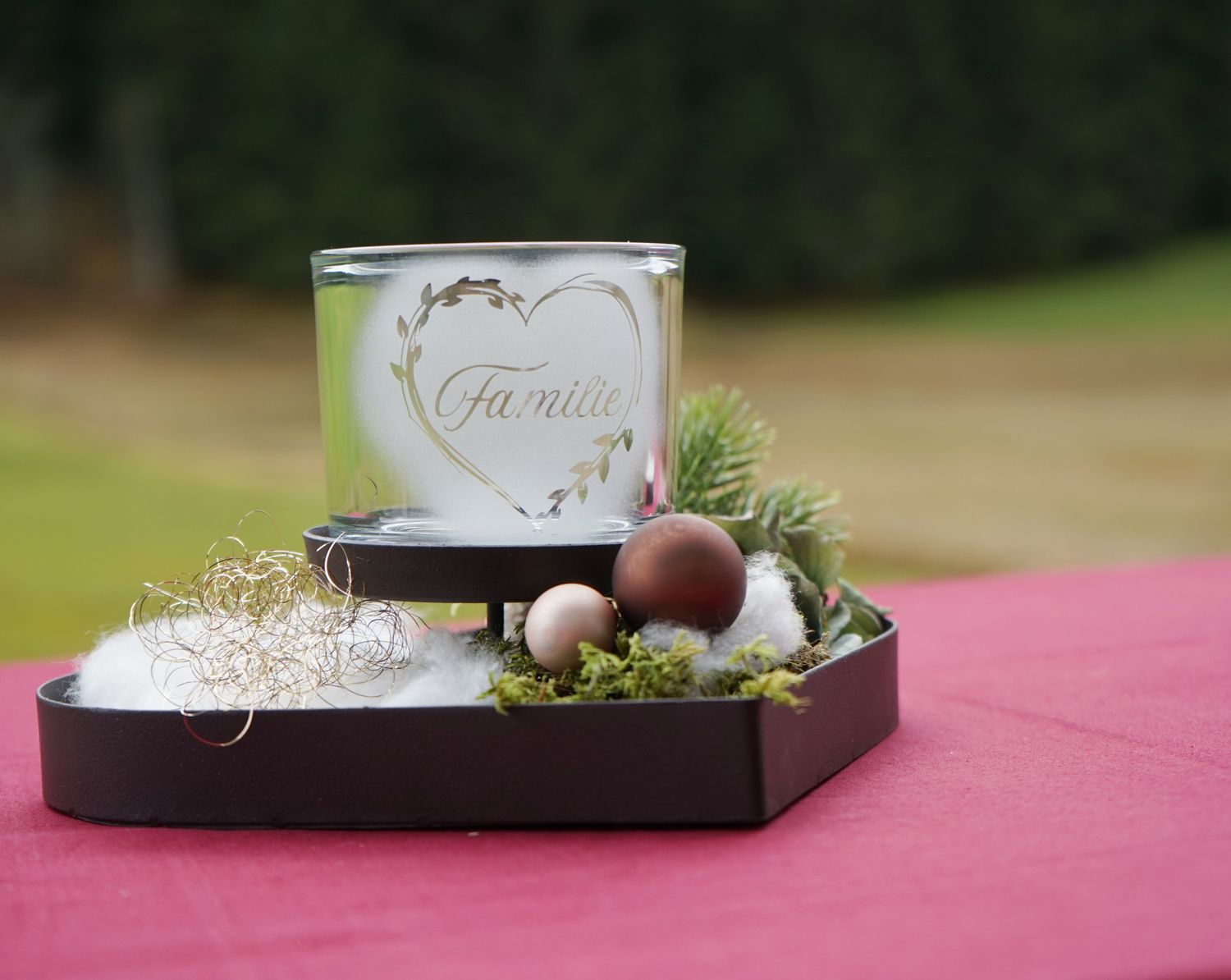 Teelichthalter Herz ,,Familie,,