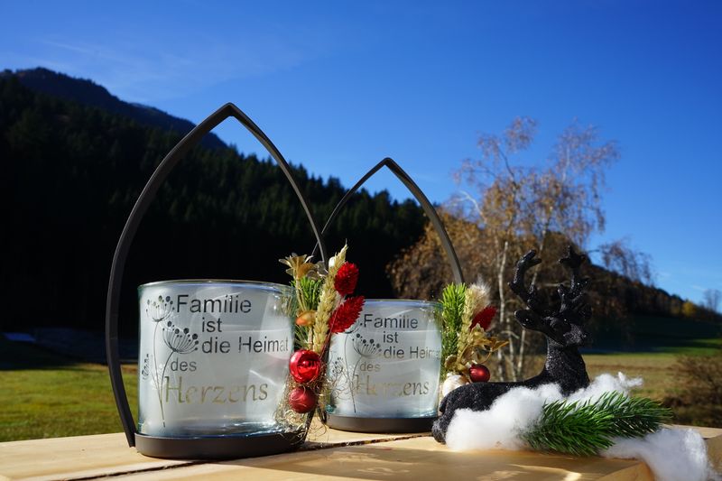 kleines Windlicht ,,Familie ist...,,