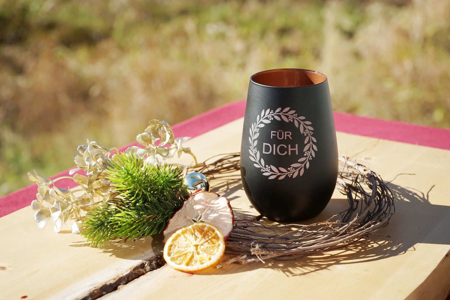 Teelichtglas ,,Für Dich,,