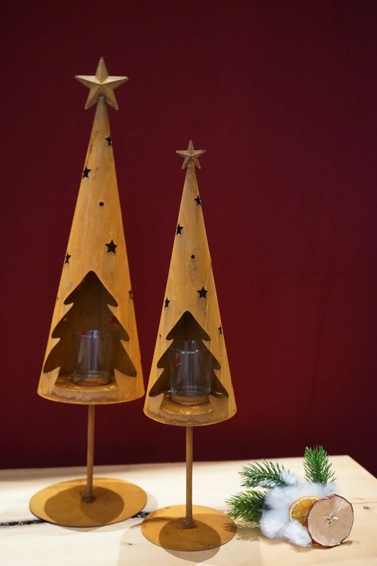 Metallbaum mit Teelichtglas ,,groß,,