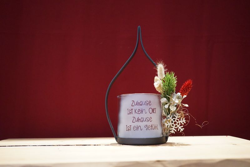 Teelichthalter klein ,,Zuhause,,