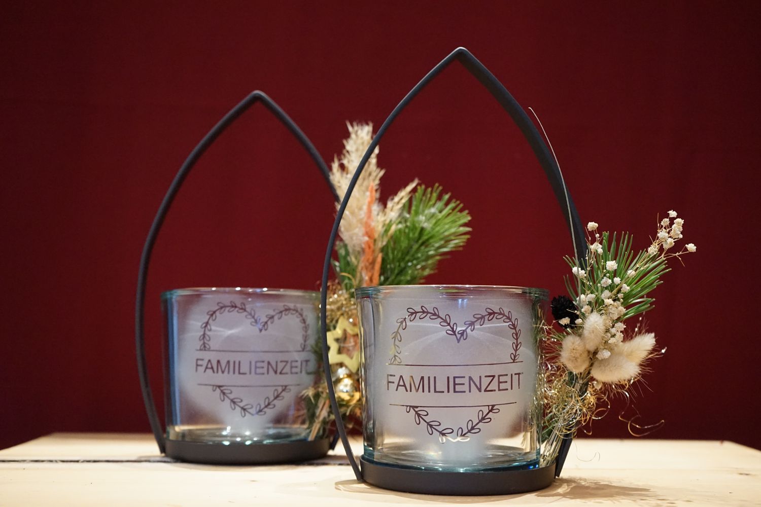 kleines Windlicht ,,Familienzeit,,