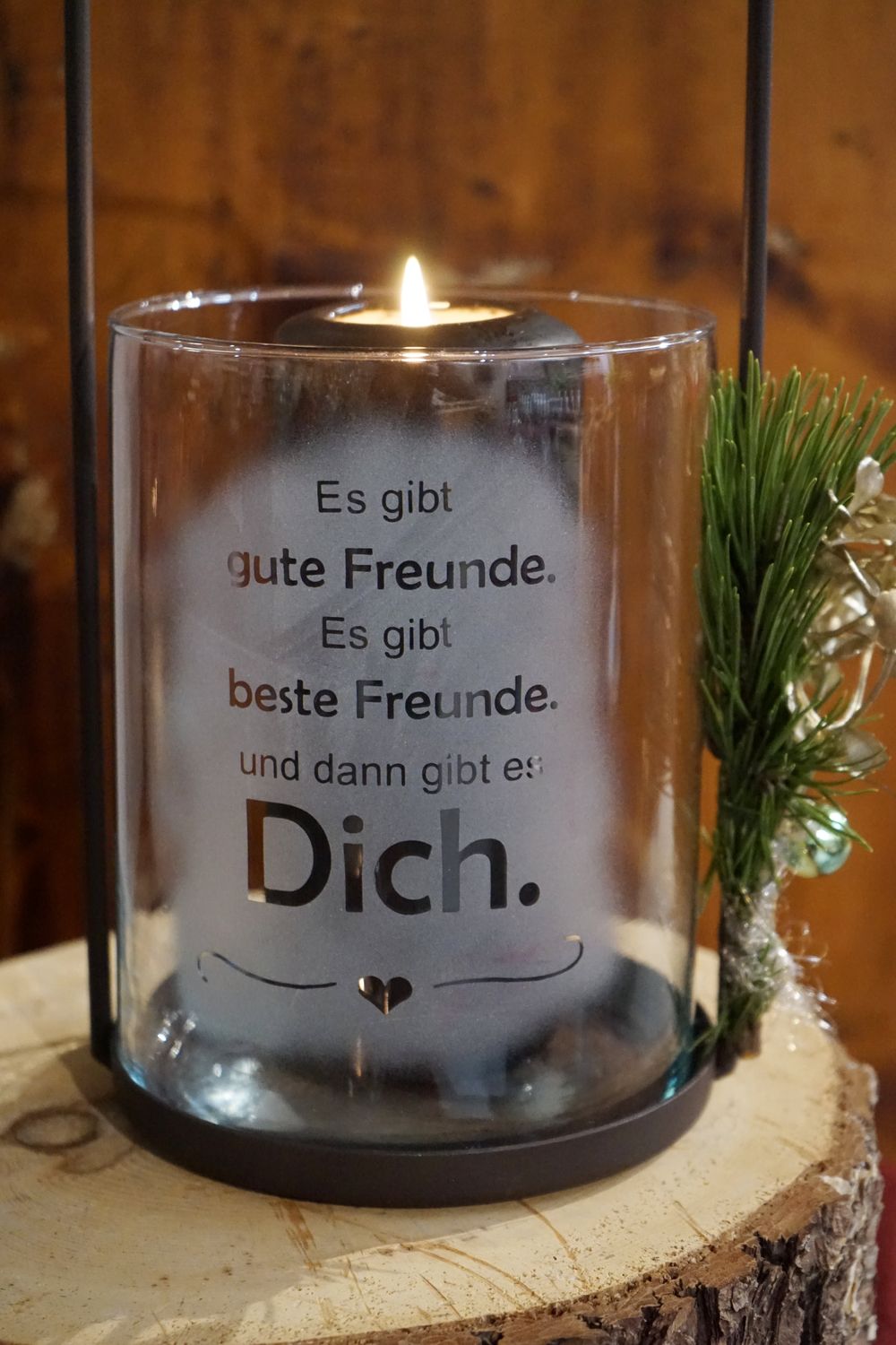 Windlicht ,,Freunde,,